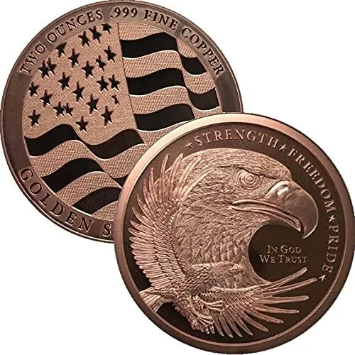 Miniatura 8 de Medallón de cobre puro .999 de 2 oz (calendario azteca)