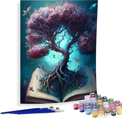 Miniatura 20 de Diymood Kits de pintura por números para adultos, esqueleto, pintura al óleo, pintura al óleo, pintura acrílica por números, kits para niños