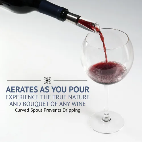 Miniatura 5 de Ivation Set de regalo de vino eléctrico - Incluye abridor de botellas, aireador, conservador al vacío, tapones, cortador de papel de aluminio y base