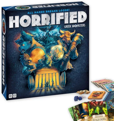 Ravensburger Horrified Games - Monstruos griegos - Juego de mesa de estrategia - Impulsa el pensamiento crítico y el trabajo en equipo - Juego