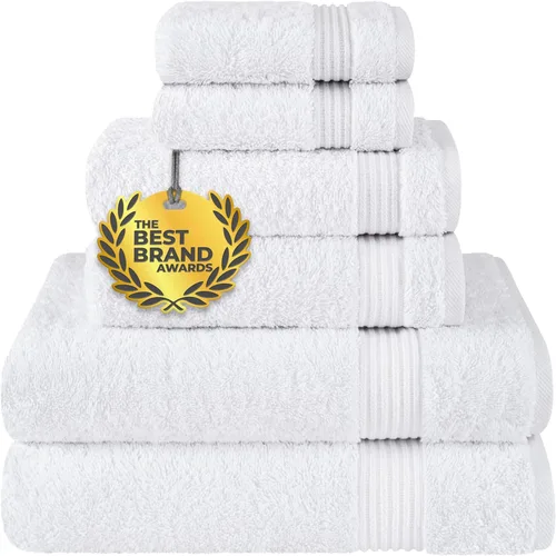 Miniatura 30 de Cotton Paradise - Juego de 4 toallas de mano para baño, 100% algodón turco, toallas suaves y absorbentes para la cara, toallas de mano color gris