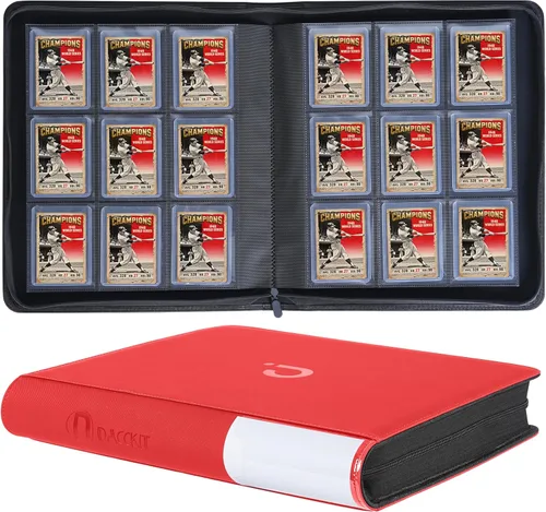 Miniatura 11 de D DACCKIT Carpeta Toploader con capacidad para 288 cargadores superiores, carpeta con 9 bolsillos superiores para tarjeteros rígidos de 3 x 4