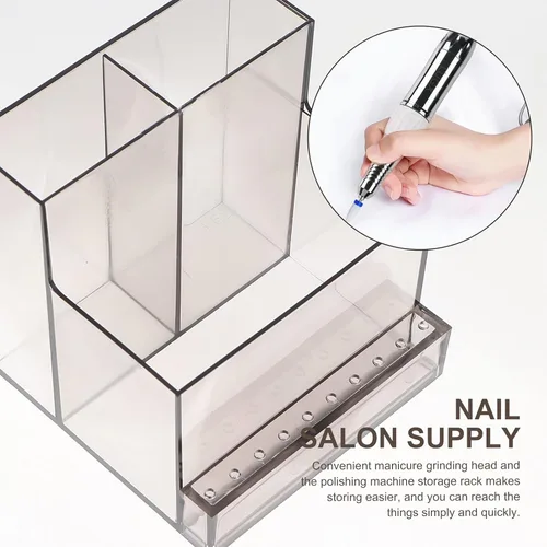 Miniatura 4 de 1 unid Display Tools Case Holder Stand Polishers Bottle Professional Nail Pulidor Base Manicura Cabeza de Plástico Lápiz Labial Rack Mujeres Pulido
