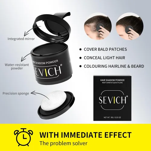 Miniatura 5 de Polvo para Línea de Cabello Sevich 2.0, Oculta Instantáneamente la Pérdida de Cabello, Polvo para Toque de Raíces, Sombra de Cabello para Mujeres