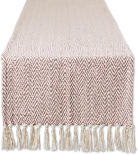 Miniatura 27 de DII Woven Basic - Camino de mesa Chevron de la colección de mesa, 15 x 72 pulgadas, gris