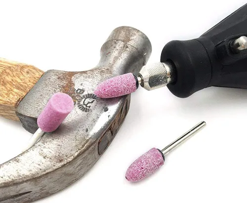 Miniatura 5 de 100 piezas de piedra de molienda rotativa - Brocas de pulido de óxido de aluminio con vástago de 1/8 de pulgada, piedras abrasivas de molienda