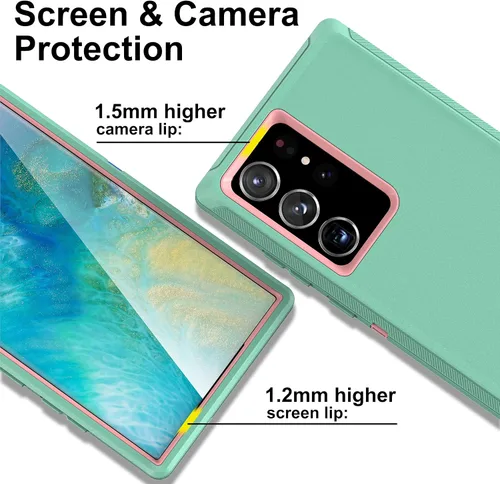 Miniatura 4 de MXX - Funda compatible con Samsung Galaxy S23 Ultra, 3 capas de protección completa, resistente, resistente, a prueba de golpes y polvo, para 23