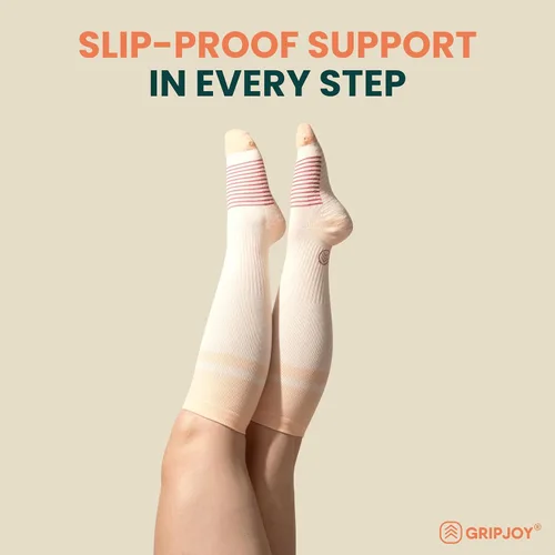 Miniatura 4 de Gripjoy Compression Socks with Grips for Women & Men - 15-20mmHg - Knee High Non-slip Socks
