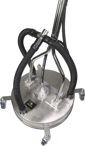 Miniatura 6 de Limpiador de superficies de acero inoxidable de 21 pulgadas con puerto de vacío, ruedas y accesorio para lavadora a presión de varilla 4000 PSI, 12