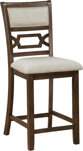 Miniatura 8 de Lexicon Juego de mesa de comedor de altura de mostrador para 4, mesa de cocina con estante de almacenamiento y 4 sillas tapizadas, juego de comedor