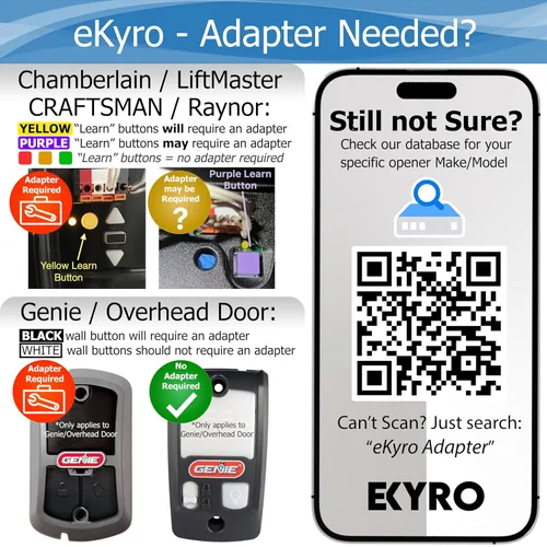 Miniatura 5 de eKyro Abridor inteligente de puerta de garaje - Controlador remoto universal WiFi compatible con Alexa, Google Home, iPhone, Siri, Android, alerta