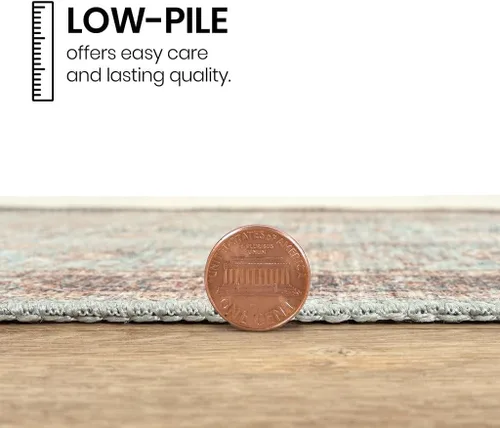 Miniatura 46 de GLN Rugs Traditional Collection - Alfombra de felpilla lavable a máquina, tradicional lavable, antideslizante, alfombra de felpilla de pelo corto