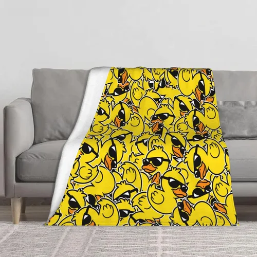 Manta suave de pato para todas las estaciones, cálida y ligera, manta de franela para cama, sofá, viajes, hogar, sala de estar, decoración de 50 x