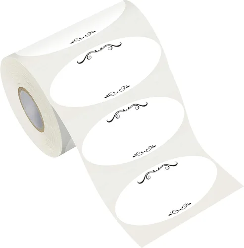 500 Etiquetas Removibles para Congelador, Despensa, Enlatado, Resistente al Agua y al Aceite, con Línea de Perforación para Contenedores de