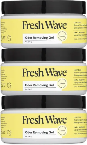 Miniatura 27 de Fresh Wave Gel eliminador de olores, 7 onzas, paquete de 3 absorbentes de olores para el hogar, alivio de olores más seguro, eliminador de olores