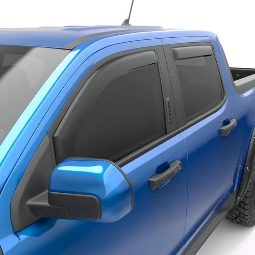 Miniatura 5 de EGR 573591 viseras para ventanas en canal delanteras y traseras, acabado en color gris oscuro, compatibles con vehículos Ford Maverick