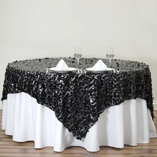 Efavormart Manteles Superpuestos de Lentejuelas Payette Grandes Premium de 72 pulgadas para Decoraciones de Mesa de Bodas, Banquetes, Catering y