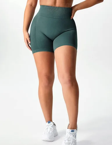 Miniatura 3 de YEOREO Pantalones cortos de entrenamiento sin costuras para mujer, cintura alta, intensifican correr, yoga, gimnasio, entrenamiento