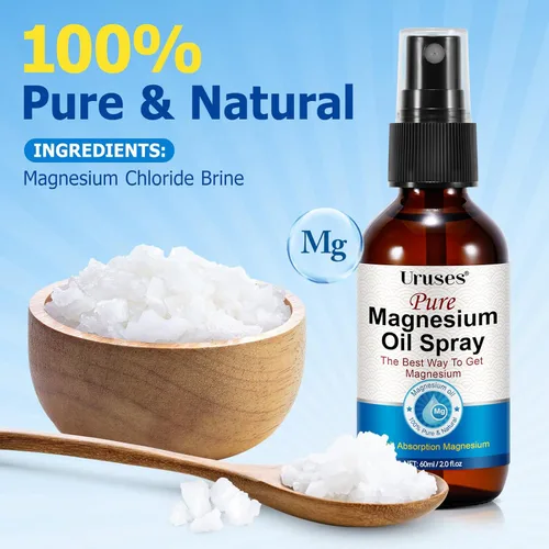 Miniatura 2 de Spray de aceite de magnesio puro, aceite de magnesio para pies, spray tópico de magnesio para pies, aceite corporal de magnesio, botella de vidrio