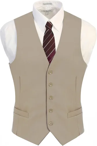 Miniatura 2 de Gioberti Chaleco de traje formal para hombre apto para negocios o vestido casual