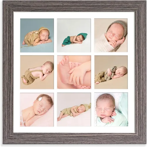 Miniatura 9 de YK artwood Impresiones en lienzo personalizadas con tus fotos, marco personalizado de 8 x 8 pulgadas, marco moderno de madera negra con tu foto