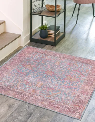 Miniatura 9 de Unique Loom Mangata Collection - Alfombra de área - Morgan (rectangular 2' 0" x 3' 0", azul antiguo/gris)