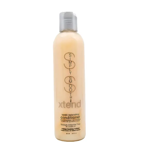 SIMPLY SMOOTH Xtend - Acondicionador reabastecedor de queratina | Reparación de humedad sin sulfato | Antiencrespamiento, seguro para el color, uso