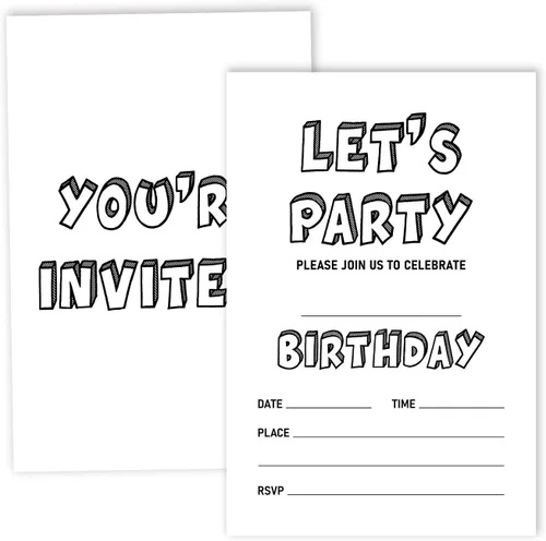 Miniatura 13 de Tarjetas de invitación de fiesta de videojuegos, invitación a fiesta de cumpleaños de juego, celebración de fiesta de niños, 20 tarjetas con 20