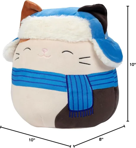 Miniatura 7 de Squishmallows Original de 10 Pulgadas Cam El Gato de Navidad - Peluche Oficial de Jazwares para las Fiestas - Gato Blando y Esponjoso Coleccionable