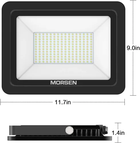 Miniatura 4 de Luz de inundación LED de 200 W, 20000 lúmenes, luces de seguridad superbrillantes, enchufe certificado UL, luz de inundación impermeable IP66, luz