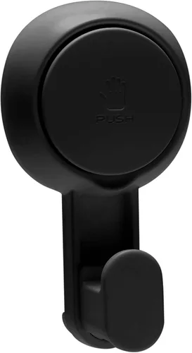 Miniatura 6 de Bath Bliss Paquete de 2 ganchos de succión de gel negro mate, 2