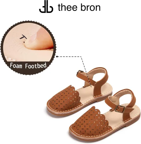 Miniatura 112 de THEE BRON Sandalias cómodas para niñas, zapatos para niños, sandalias rellenas