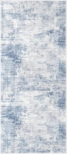 Miniatura 196 de IOHOUZE Alfombra abstracta lavable de 3 x 12 pies para pasillos, antideslizante para cocina, camino de entrada de lana sintética para interiores