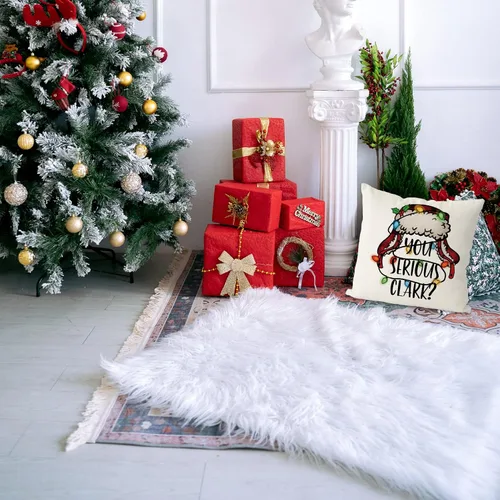 Miniatura 6 de GAGEC Fundas de almohada de Navidad de 16 x 16 pulgadas, almohadas de vacaciones de Navidad, fundas de almohada de invierno, decoración del hogar