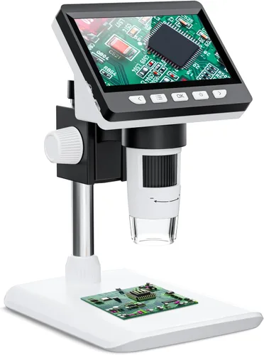 Miniatura 10 de Microscopio digital de 4.3 pulgadas para adultos, microscopio de moneda SKYEAR 1000X con 8 luces de relleno LED ajustables, microscopio USB