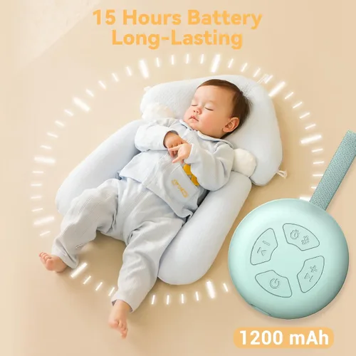 Miniatura 2 de Máquina de sonido portátil para bebé, ruido blanco, 12 sonidos relajantes, cancelación de ruido para viajes, oficina, guardería, baby shower, regalo