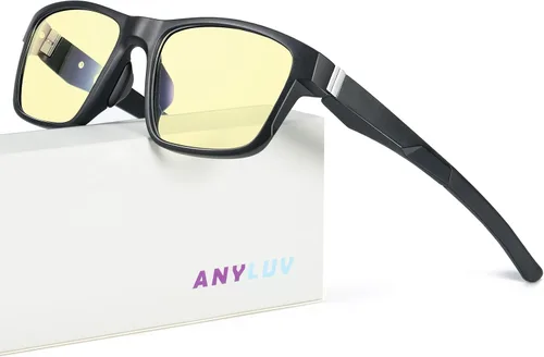 Miniatura 26 de ANYLUV Gafas de luz azul para hombres y mujeres, gafas de juegos de computadora, antifatiga ocular, ligeras, con bloqueo de luz azul