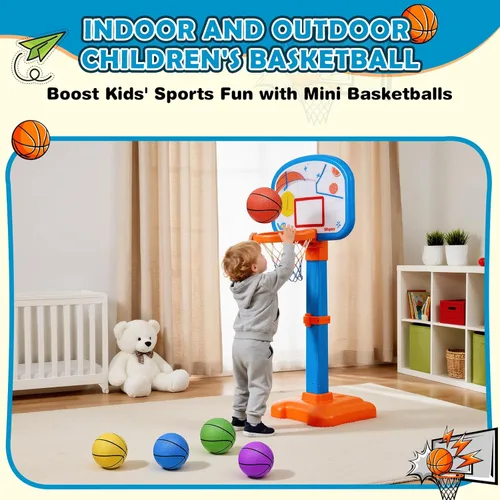 Miniatura 4 de Juego de 5 mini baloncesto de 6 pulgadas, ligero de PVC de 3.16 onzas para niños y niñas, adolescentes, flotante, piscina acuática, baloncesto