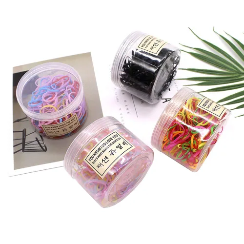 Miniatura 7 de 200 mini bandas de goma, lazos para el cabello súper elásticos para hombres y hombres, coleta de cabello de espalda cruzada, cabello de niños, Jelly