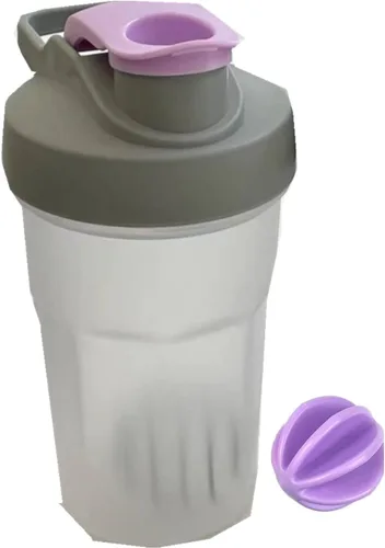 Miniatura 9 de Cekaso Batidora de botellas para batir y antes del trabajo, la mejor taza agitadora (sin BPA) con tapa de bucle clásico y bola batidora, botella