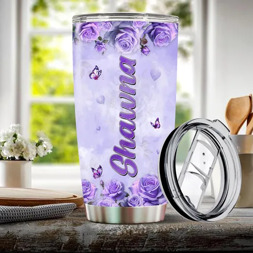 Miniatura 5 de Regalos personalizados de Beagle para mujeres, esposa, hija, mamá, niña, vaso de acero inoxidable aislado de 20 onzas, taza de viaje, taza de café