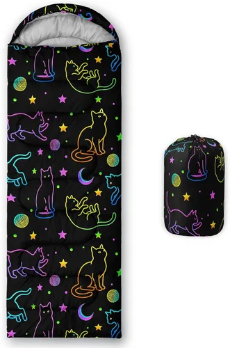 Miniatura 34 de Axolotl Saco de Dormir de Unicornio para Niños y Niñas – Sacos de Dormir Ligeros Cálidos para Clima Frío, Saco de Dormir Portátil Impermeable