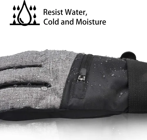 Miniatura 4 de Guantes de esquí impermeables para hombres y mujeres, guantes de snowboard 3M Thinsulate con media máscara de esquí para esquí, snowboard, palas