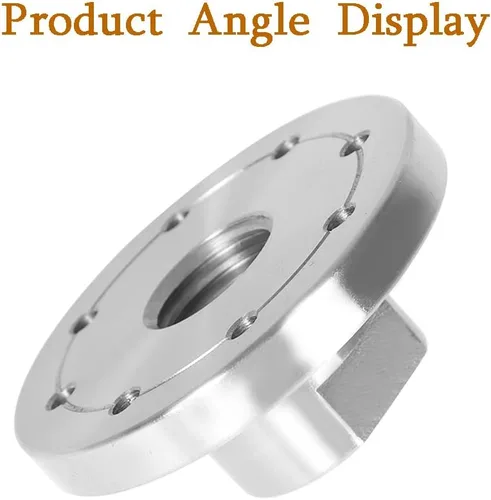 Miniatura 2 de kimllier Placa frontal de torno de acero de 3 pulgadas para torno de madera, apta para husillo de 1 pulgada x 8TPI sin tornillo