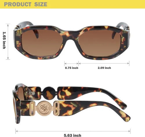 Miniatura 4 de mosanana Gafas de sol rectangulares de moda para mujeres y hombres Model-TRACER