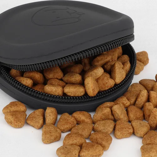 Miniatura 2 de Bolsa de golosinas para perros de silicona, 2 piezas, bolsa para caminar para mascotas para perros y gatos, tamaño bolsillo, fácil de limpiar, sin