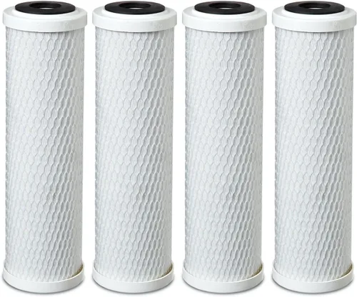 Miniatura 8 de Paquete de 4 filtros universales de bloque de carbono de 10 pulgadas compatibles con sistemas de filtro de toda la casa, sustituye a CBC-10, GE