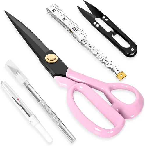 Miniatura 10 de Tijeras de tela - Tijeras de costura de 8 pulgadas, tijeras de costura, tijeras de modista para cortar tela, ropa, cuero, materias primas