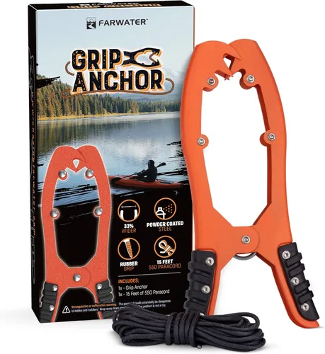 Empuñadura de anclaje para canoa – barco, tubo de flotador y accesorios de pesca en kayak, equipo de kayak – Anclaje de abrazadera de cepillo con