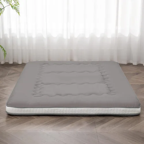 Dr.Futon Colchón de Futón Japonés de Suelo Extra Grueso Plegable Enrollable Topper de Cama Tapete para Huésped, Tumbona y Viaje Grisoscuro